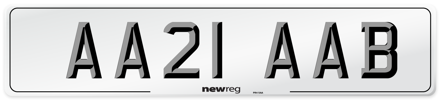 AA21 AAB Number Plate from New Reg